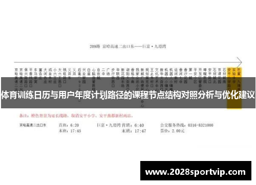 体育训练日历与用户年度计划路径的课程节点结构对照分析与优化建议